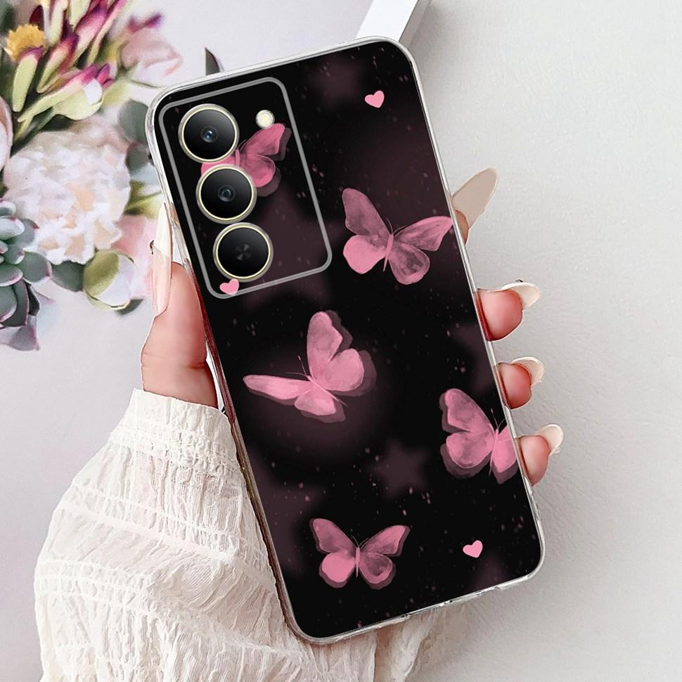 Чехол для Realme 14x 5G 6.67" Чехол Модный Чехол с Рисунком Бабочки Мягкие Силиконовые Чехлы для Телефона Для Realme 14x Realme14x Бампер