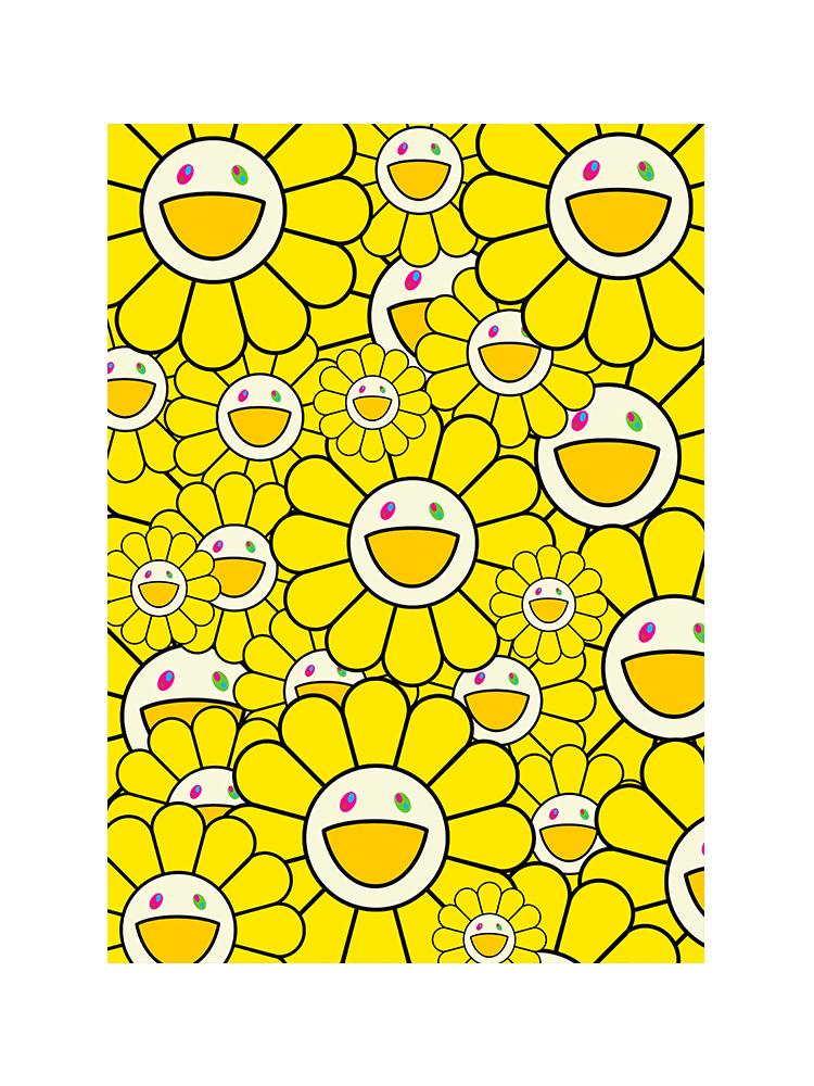 Abstract Colorful Smile Sunflowers Cartoon Posters Prints Canvas Painting Kawaii Pop Art For Kid Bedroom Home Decor Cuadros