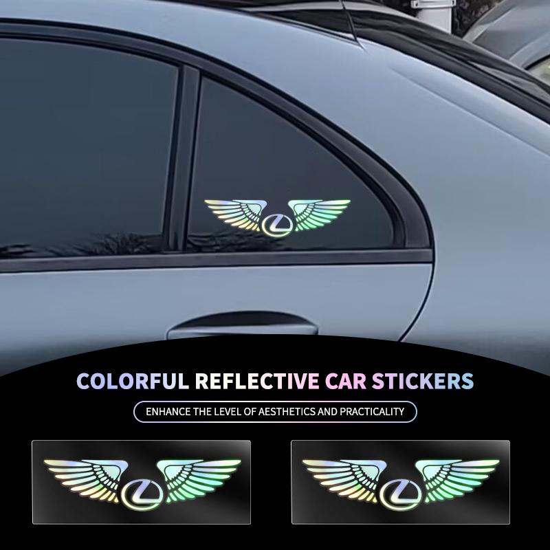 Car Logo Decorative Colorful Laser Reflective Waterproof Decals for Lexus ES300 RX330 RX300 GS300 IS250 IS200 CT200h NX RX AEN1