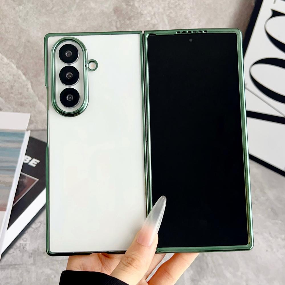 Гальванизированный прозрачный мягкий силиконовый чехол для Samsung Galaxy Z Fold 7 6 5 5G ультратонкий противоударный защитный чехол для Z Fold7
