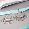 2017 винтажные длинные висячие серьги для женщин, богемные ювелирные изделия в стиле бохо, серьги-капли с кисточками, женские серьги Brincos