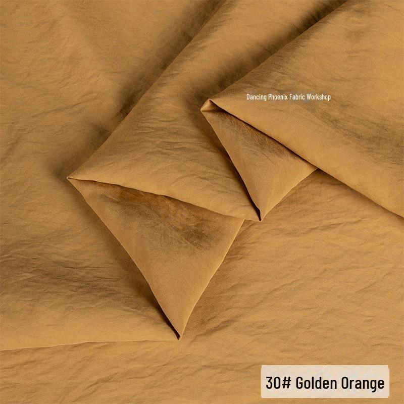 Ретро-песочная матовая медно-аммиачная шелковая ткань - неэластичный материал для верха/юбки Hazy Frost