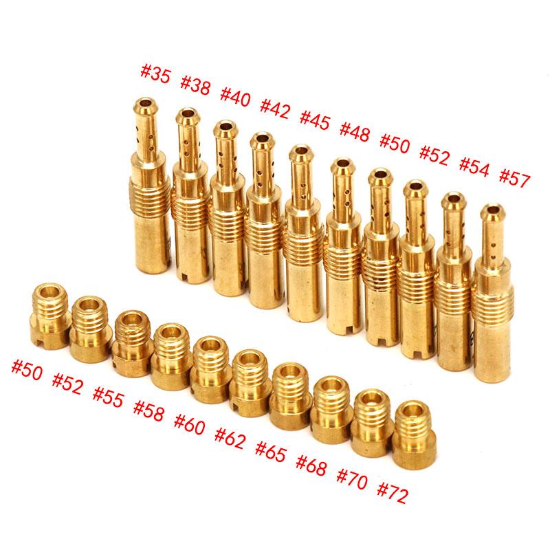 ZSDTRP 20pcs Keihin 99101-116 N424-74C Carburetor Main Jet Pilot Jet Slow Idle Jet Set for GY6 PZ19 50cc 80cc 100cc PB16/18/20