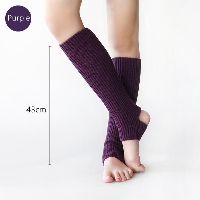 10 цветов, 2 размера, чехол для ног для взрослых, балетных танцев, защита пятки, вязаные шерстяные теплые носки для йоги, чулки