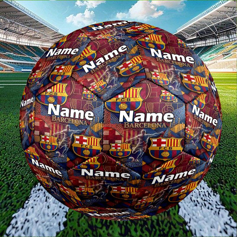 Custom Name Personalized Barcelona FC Soccer Print Size 5 Soccer Ball Training & Match Football, for Team, Kicking, Gift for Football Enthusiasts
