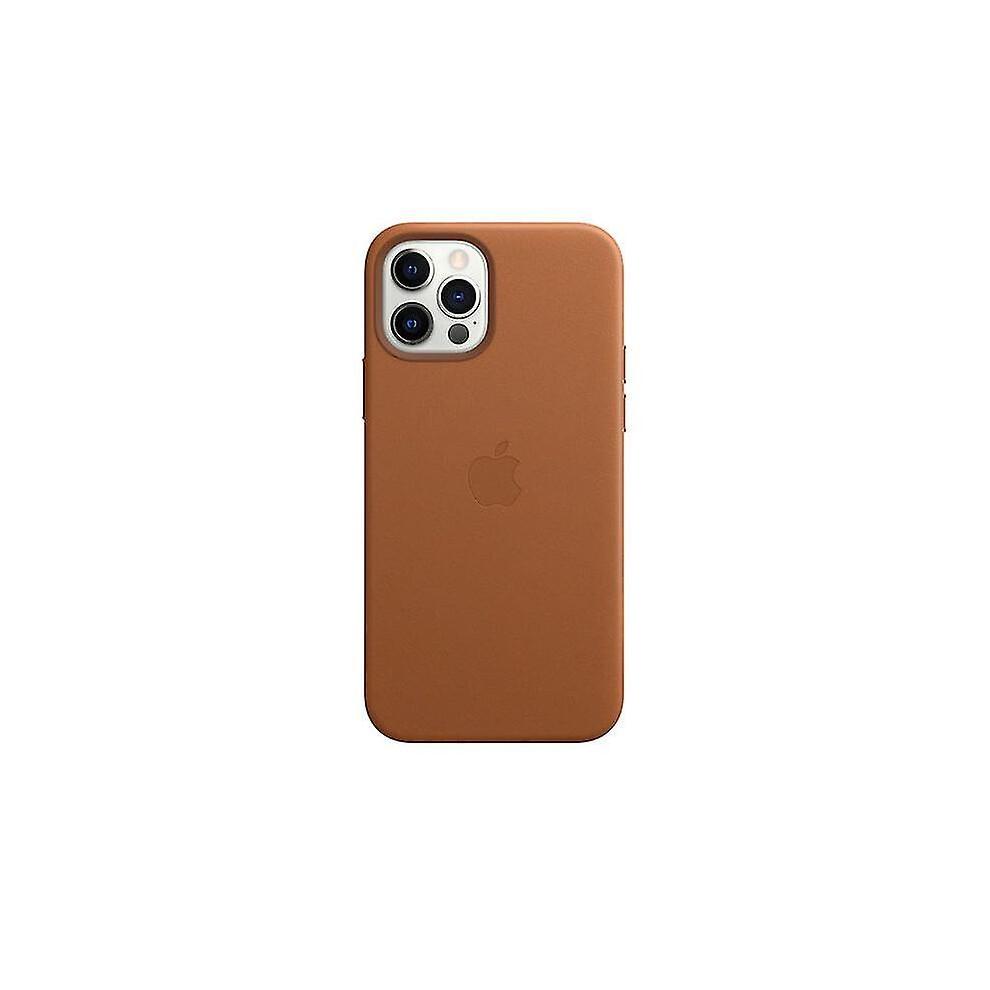 (Седло Браун) Кожаный чехол для телефона для iPhone 12/12 Pro Кожаный чехол с MagSafe