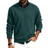 Men's V-neck Long-sleeved Ribbed Knit Pullover