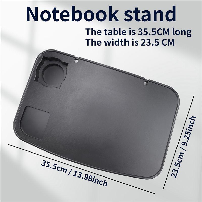 N60R-Folding Car Computer Desk Work Table In Car Laptop Stand Food Tray Drink Holder