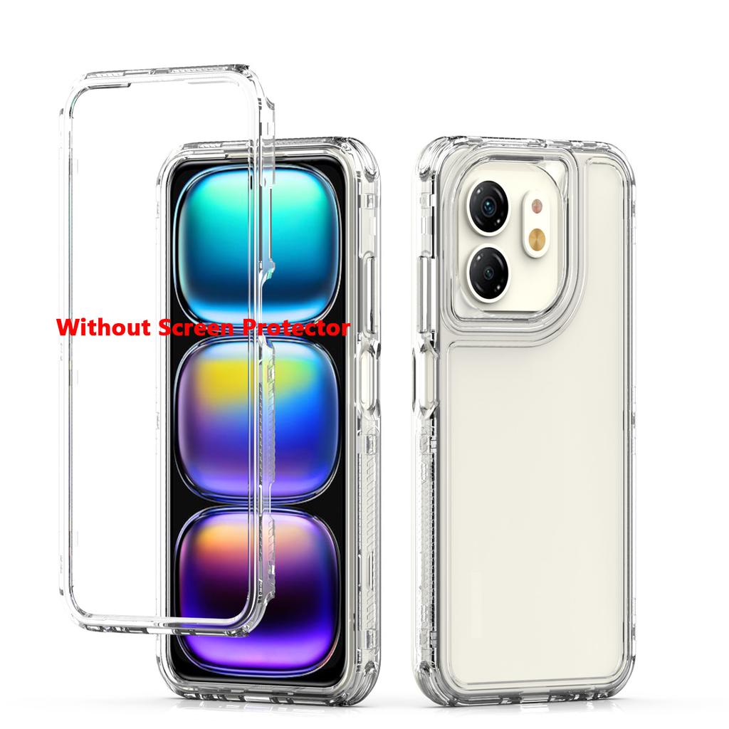 Гибридный противоударный чехол 3 в 1 для Infinix Hot 50i X6531 Smart 9 X6532 Пластиковая рамка TPU Прозрачная акриловая крышка для телефона