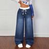 Women's Wide Leg Jeans Casual Highwaist Straight Denim Pants With Pockets