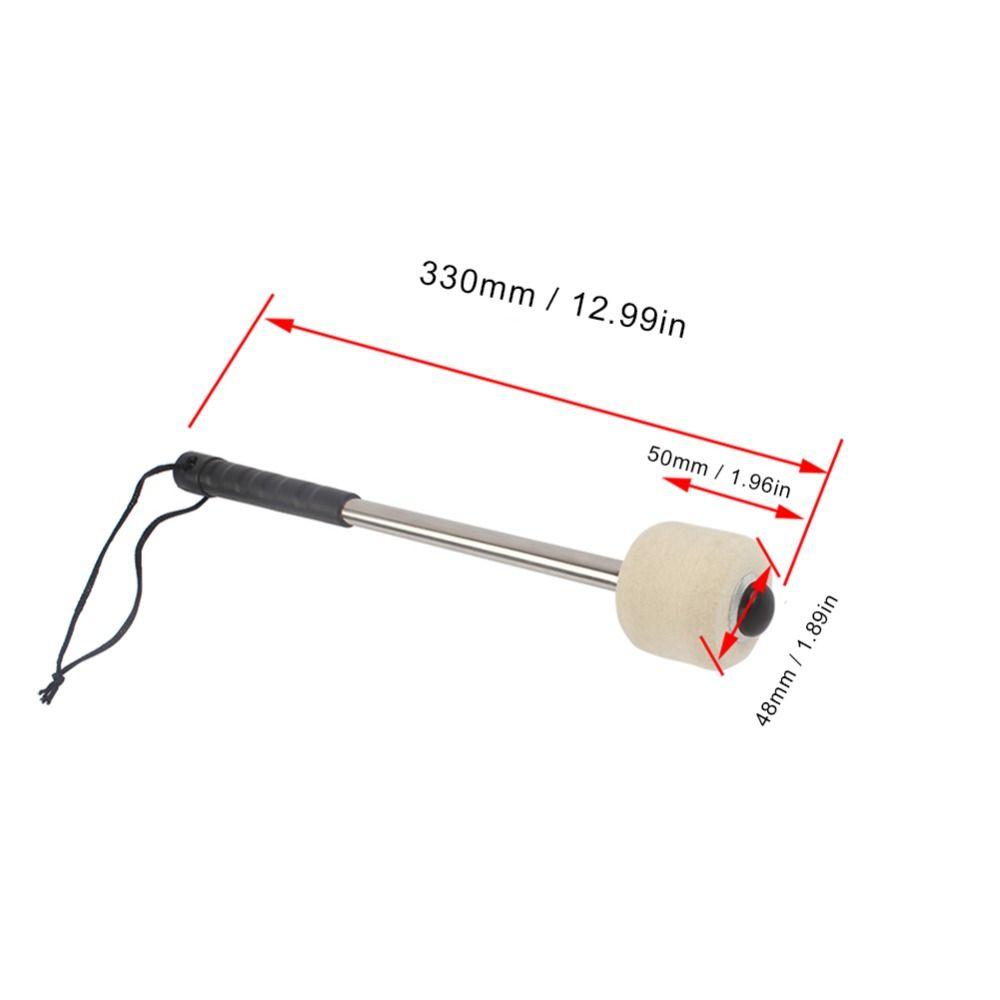 1 шт. Палочка для бас-барабана из нержавеющей стали с подвесным шнуром, палочки для инструментов, музыкальный инструмент