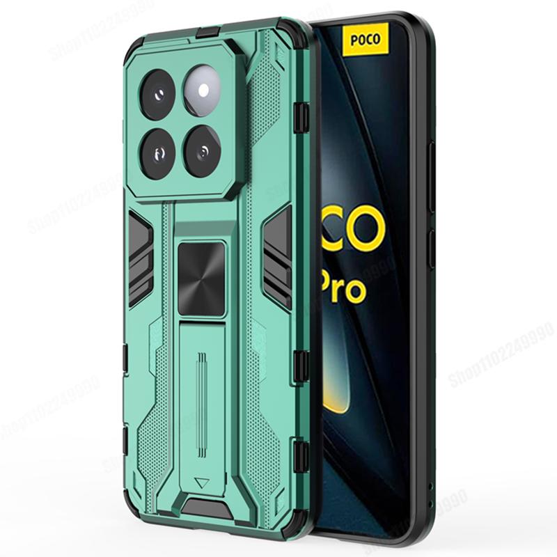 Противоударный бронированный магнитный чехол для Poco F6 Pro F5 F4 GT Coque для Poco X6 X5 Pro X4 GT X3 NFC M3 M4 Pro Жесткий держатель Чехол для телефона