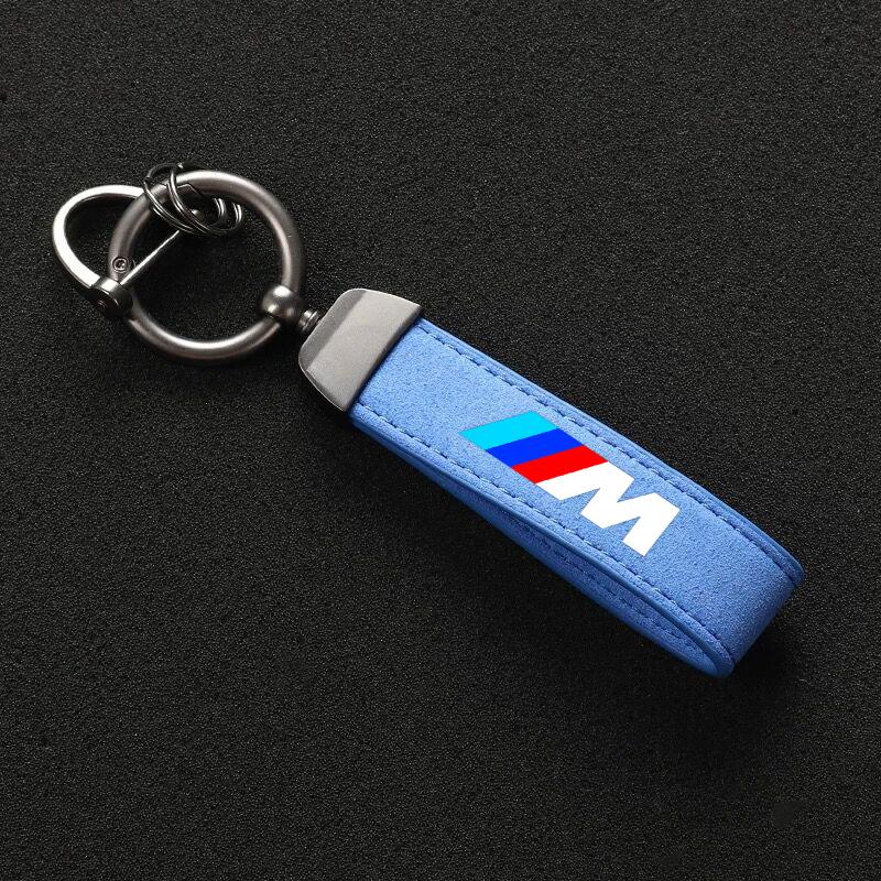CLUZ8 Leather Car Keychian Rings Keyring Key Holder For BMW M Emblem E46 E36 E34 F10 E90 F30 E60 F30 E53 E30 E92 E87 Accessories