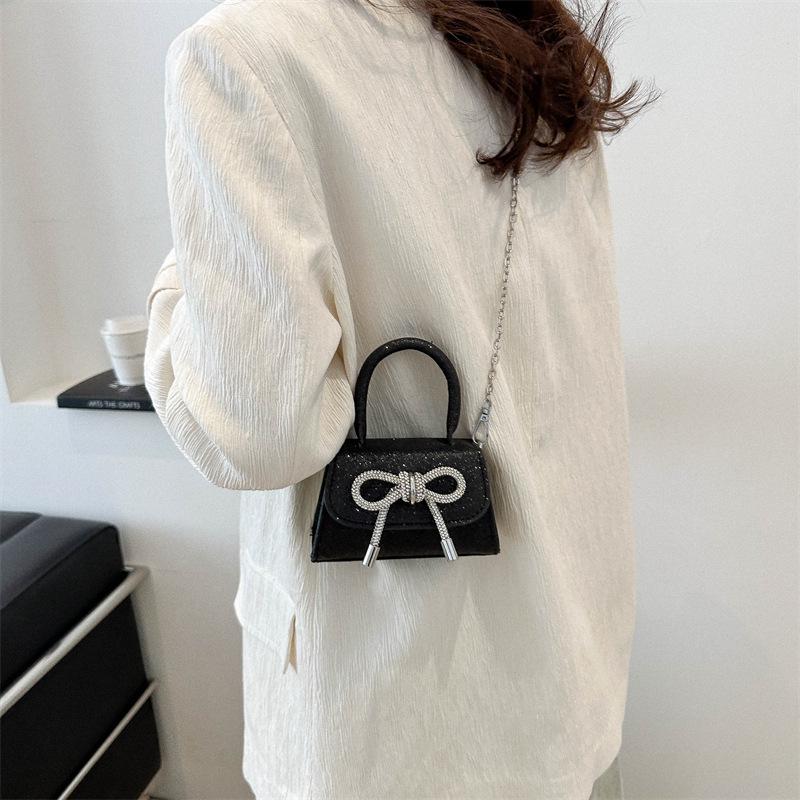 2024 Французский Шик Мини Сумка Кроссбоди с Текстурированным Бантом для Женщин
