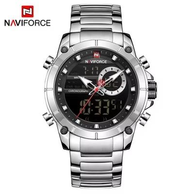 NAVIFORCE 9163 Топовый Бренд Мужские Спортивные Спортивные Часы для Мужчин Светодиодные Аналоговые Цифровые Часы Мужские Нержавеющая Сталь Часы Relogio Masculino