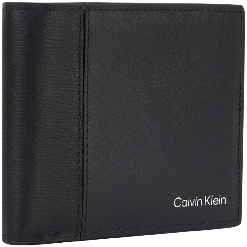 Calvin Klein Мужской складной кожаный кошелек Business Casual с множеством отделений для карт Цвет: Космический черный 4D1304G-UB1