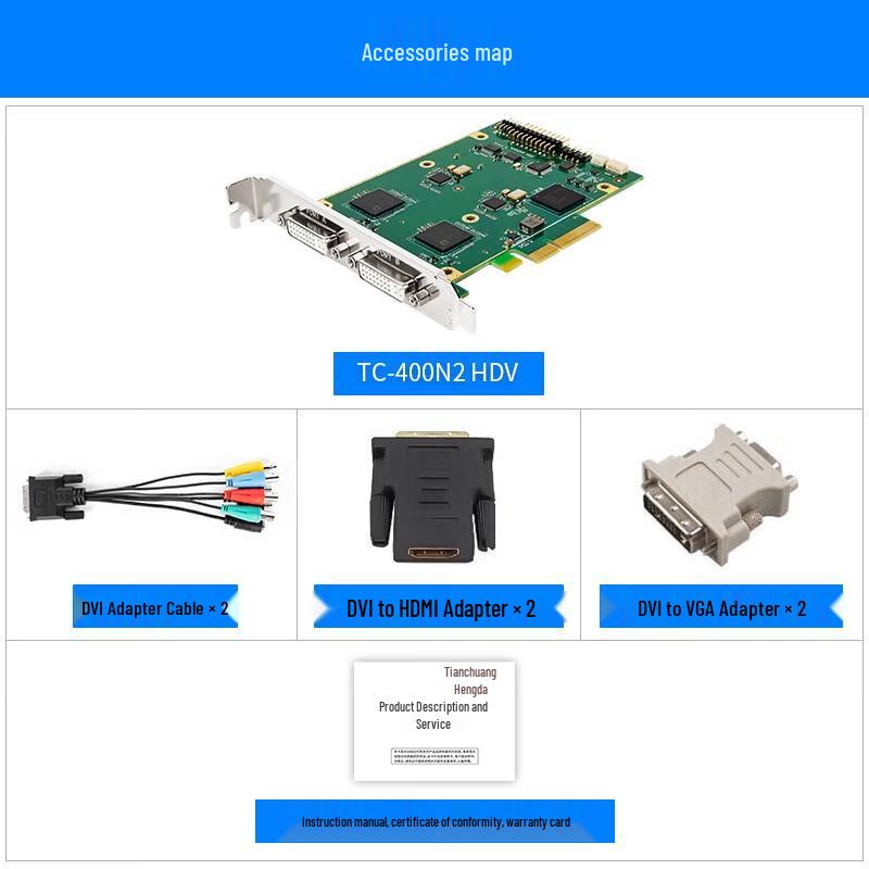 TCHD Video TC-400N2 HD Dual-Channel PCIe Video Capture Card