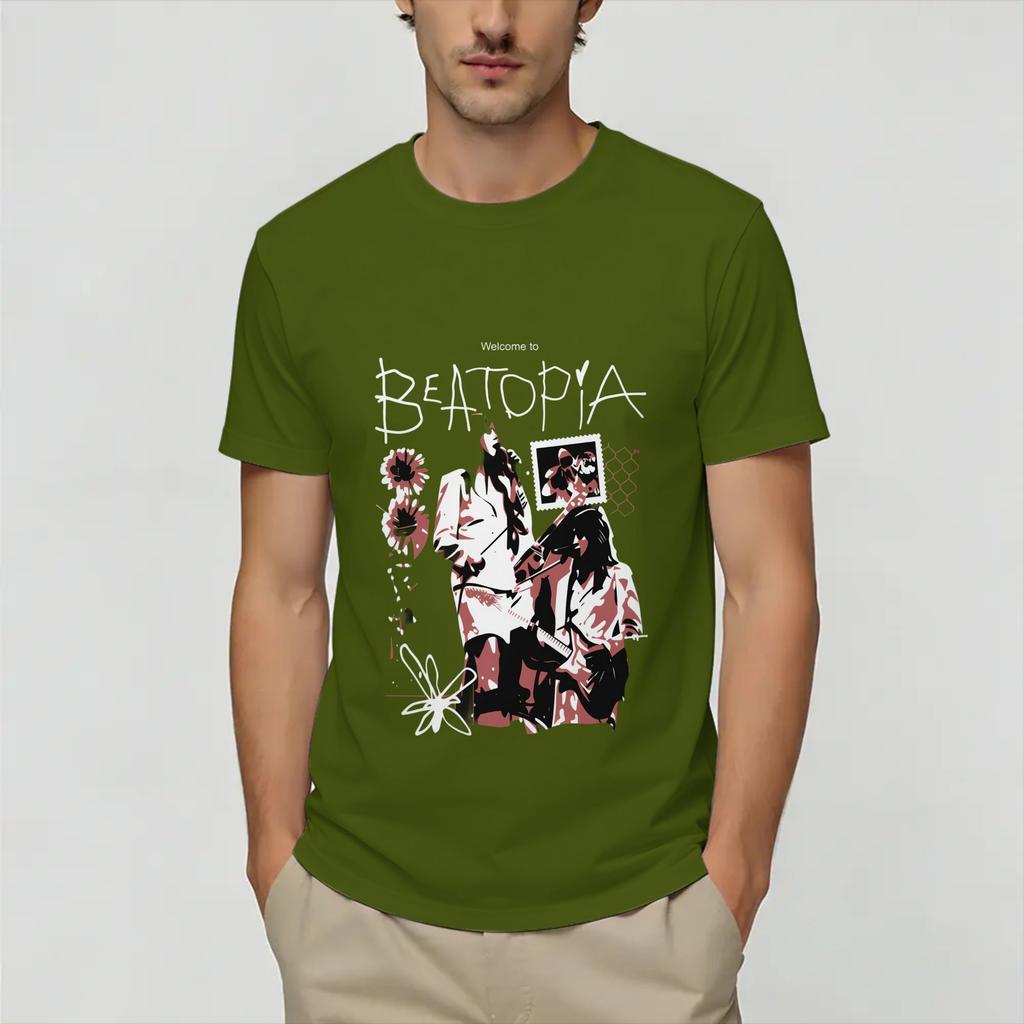 Vintage TShirt Beach Beabadoobees Vintage Trending TShirts 100 Cotton Tee Shirt Y2K Classic Pattern Short Sleeve Tops