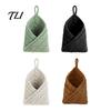 Pastoral Hanging Storage Bag 3PCS Woven Cotton Rope Basket, Wall-mounted Organizer Thickened Basket Pouches, Boho Multi-functional for Home