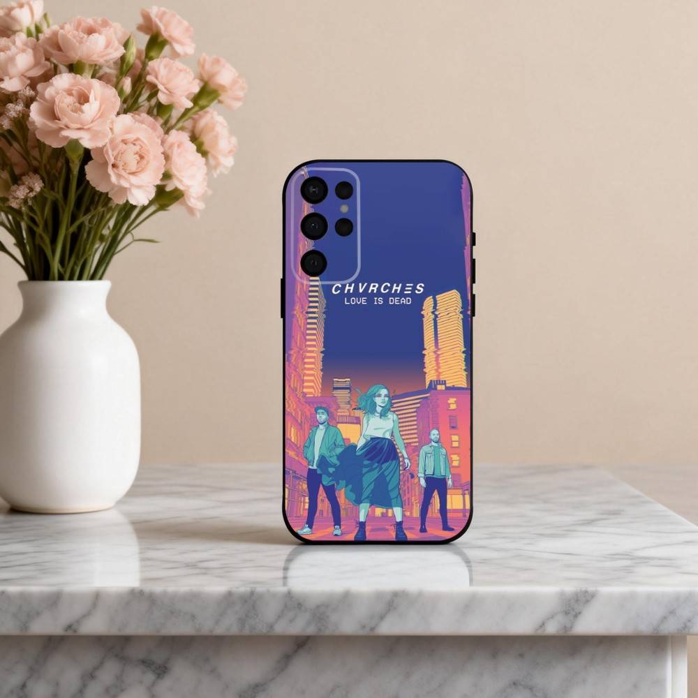 Поп-электронный чехол для телефона группы C-CHVRCHES для Samsung S25, S24, S21, S22, S23, S30, Ultra, S20, Plus, Другие, Мягкий черный чехол