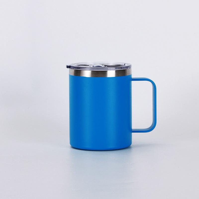 Новая 12-унциевая изолированная кружка-роллер из нержавеющей стали 304, переносная ручка, кофейная кружка, вакуумная изоляция, кружка для мороженого, предметы домашнего обихода