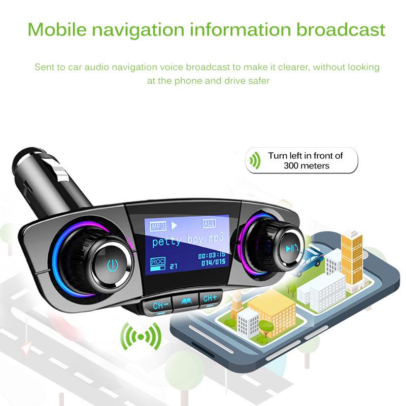 BT06 Автомобильный MP3 Bluetooth FM-передатчик с функцией Hands-Free и быстрой зарядкой 2.1A.