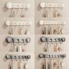 Wall-Mounted Vacuum Suction Cup Hooks 4/6 Hooks Kitchen Storage Hooks  for Home