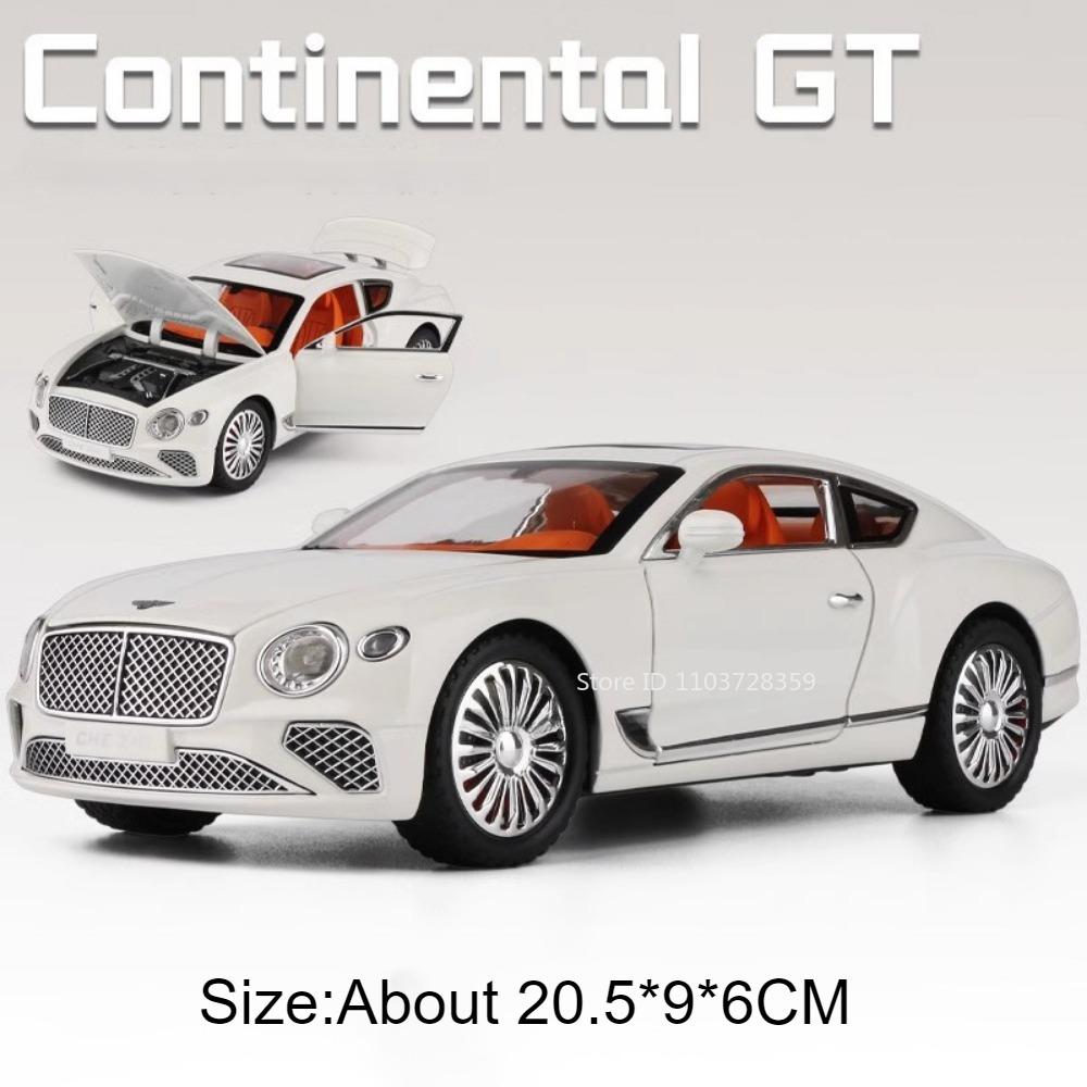 1:24 Bentayga Continental Модель Игрушечные Машинки Сплав Литье под Давлением Амортизация Переднее Колесо Рулевое Управление Звук Свет Офисное Украшение Транспортное Средство