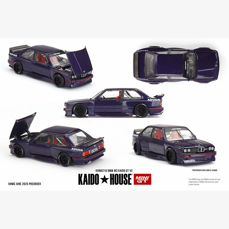 KHMG 216 1:64 BMW M3 Kaido GT V2 Открывающийся капот Модель автомобиля из литого металла Kaido House MINIGT