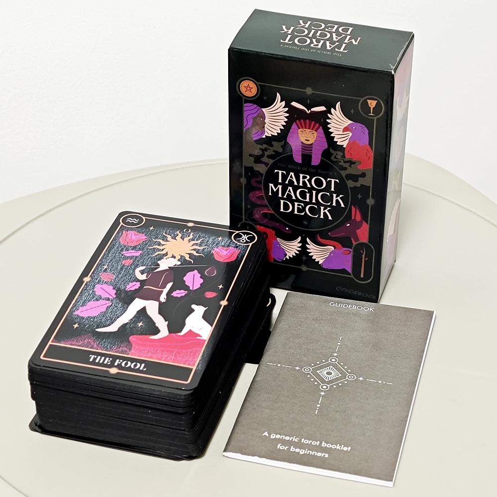 10.3*6cm The Witch of The Forest’s Tarot Magick Deck: 78 Cards with Guidebook for Beginners Gilded Black Edges