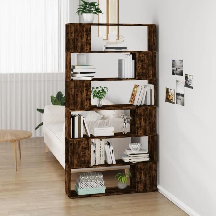 VidaXL Bookcase-Room Divider Smoked Oak 100x24x188 Cm 3187603