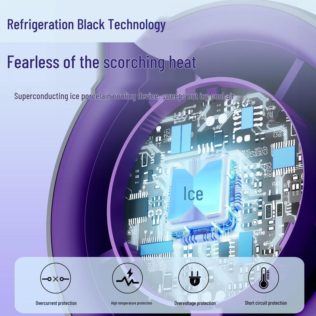 2025 Portable Foldable Mini USB Handheld High-Speed Semiconductor Ice Fan