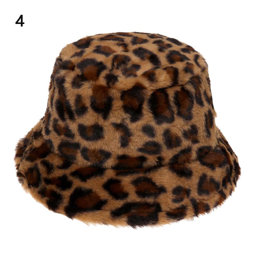 Outdoor Sunscreen Warm Faux Fur Casual Sun Cap Fisherman Cap Bucket Hat Panama Hat