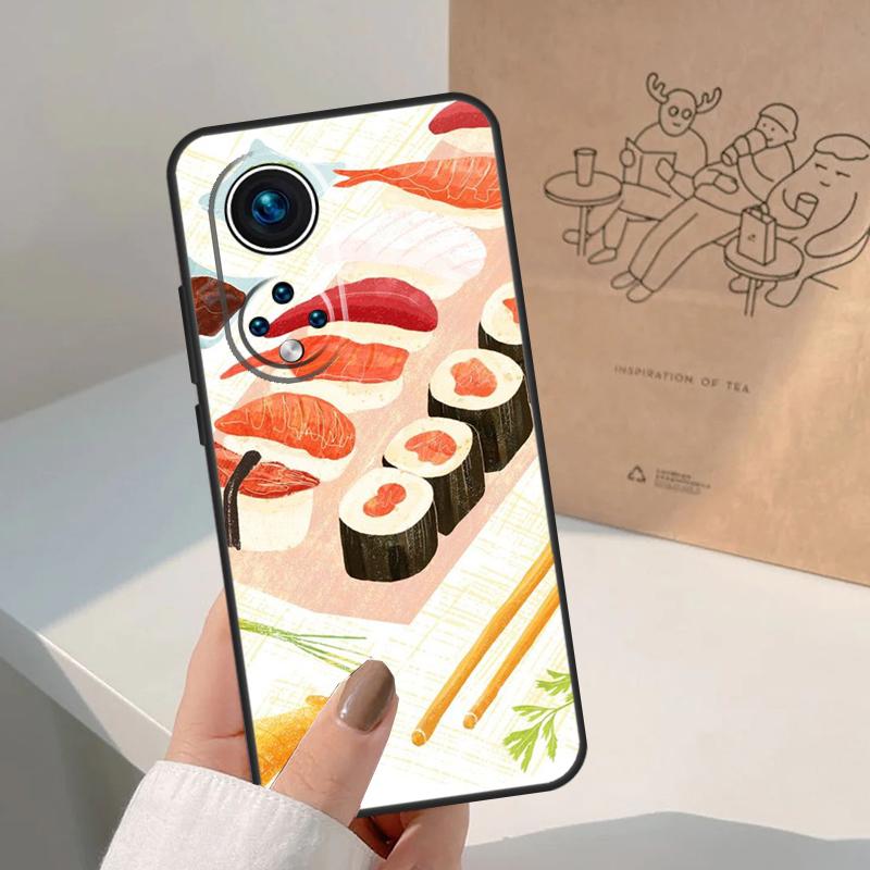 Кавайный узор с суши Для Honor Magic 8 Pro 5 6 7 Lite Чехол Для Honor Win RT 200 400 50 70 90 X8b X9a X9b X9c X9d