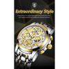 POEDAGAR Luxury Watch For Men Original Waterproof Luminous Date Clock Chronograph Stainless Steel Quartz Watches Reloj