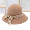 Ladies' Fisherman Hat Foldable Knitted Bow Basin Hat Sun Protection and Sunshade Hat Women's