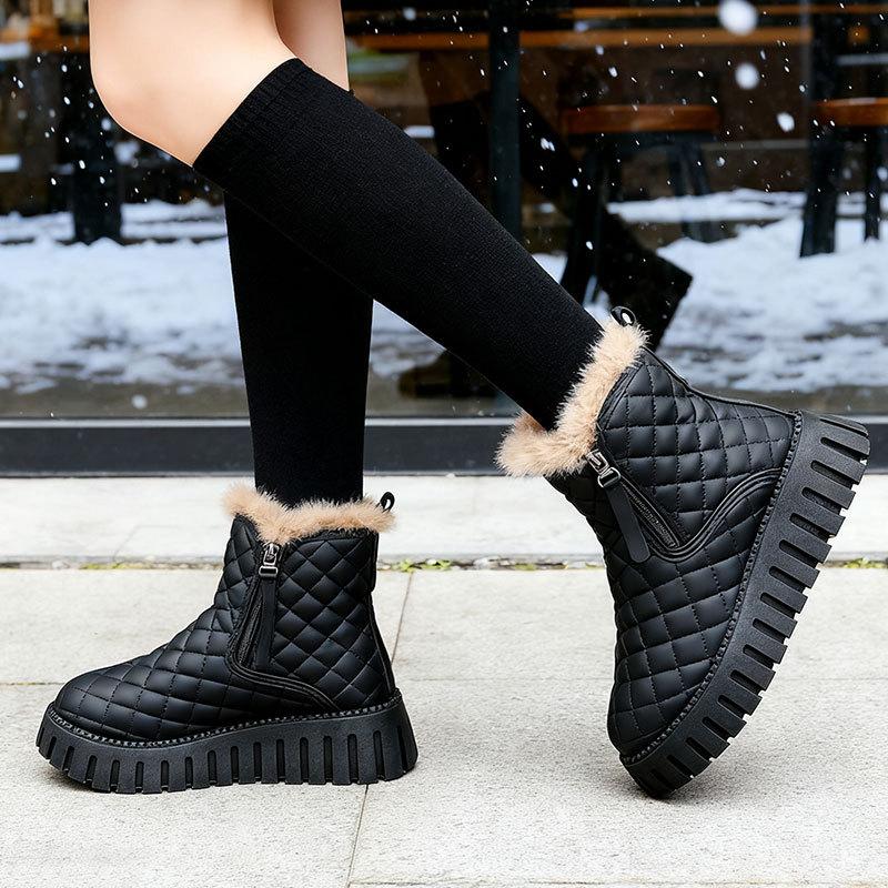 Женские зимние сапоги, новые зимние бархатные утепленные ботинки Мартина, короткие ботинки, женская обувь, универсальные нескользящие студенческие хлопковые ботинки