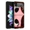 Жесткий ПК чехол для телефона Samsung Galaxy Z Flip 7 6 5 4 Черный чехол для Galaxy Z Flip 3 Складной Ударопрочный Милый Черный Сумка с Большими Глазами