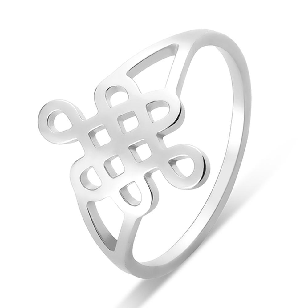 Dawapara Trinity Celtics Knot Ring Irish Love Heart Friendship Promise Engagement Ring Stainless Steel Wedding Band