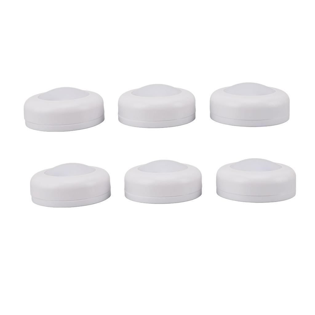 6PCS LED Puck Lights with Remote Control Dimmable Circular Lamp for Under Cabinet Closet Counter