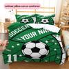 Custom Name Ball Game Graphic Pattern Bedding Quilt Set  Home Decoration  Gift (1 * duvet cover + 2 * pillowcase  without core)