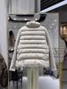 New European stand-up collar knitted splicing white duck down slim and thin short fashion down jacket women