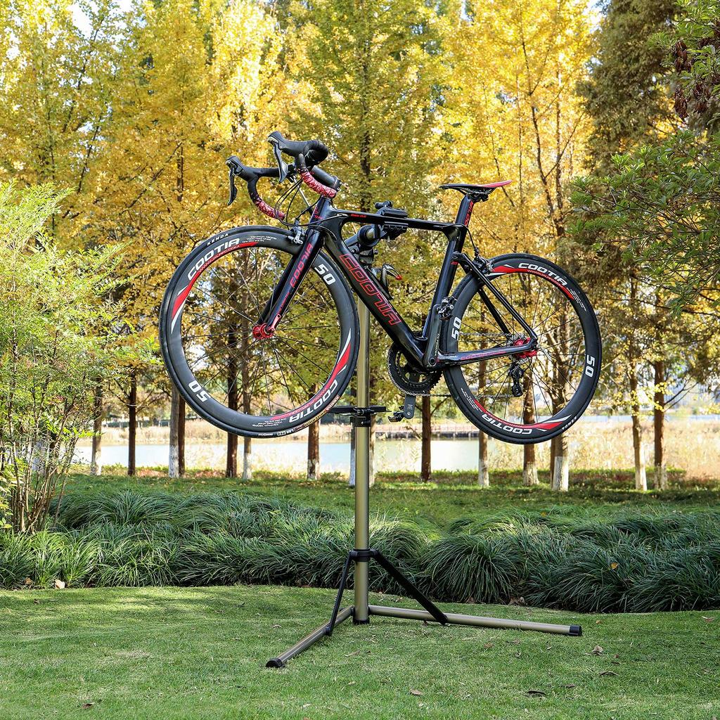 CXWXC Обслуживание велосипеда Регулируемый Регулируемый Работа Включает Инструмент Легко Хранить и Подставка для шампанского, Устойчивый, Высота, Угол, Подставка, Складной, Поднос,