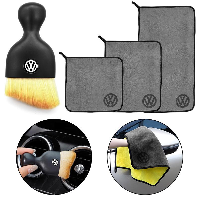 hub cap Car Wash Microfiber Towel Auto Cleaning Tool Soft Brush Drying Rag Cloth For VW Golf Jetta Scirocco Touran Polo Beetle
