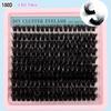 Black Tufted Eyelashes, 10 Rows , CC/D/DD Hot-melt Mink Eyelashes, with Long Eyes.