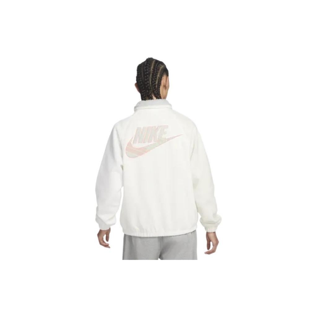 Nike Спортивная куртка с вышитым логотипом и флисовым воротником Мужская верхняя одежда Белый FB1827-133