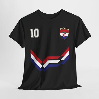 Футбольная футболка Хорватии № 10, Футболка в стиле формы сборной Хорватии 2026 с хорватским флагом