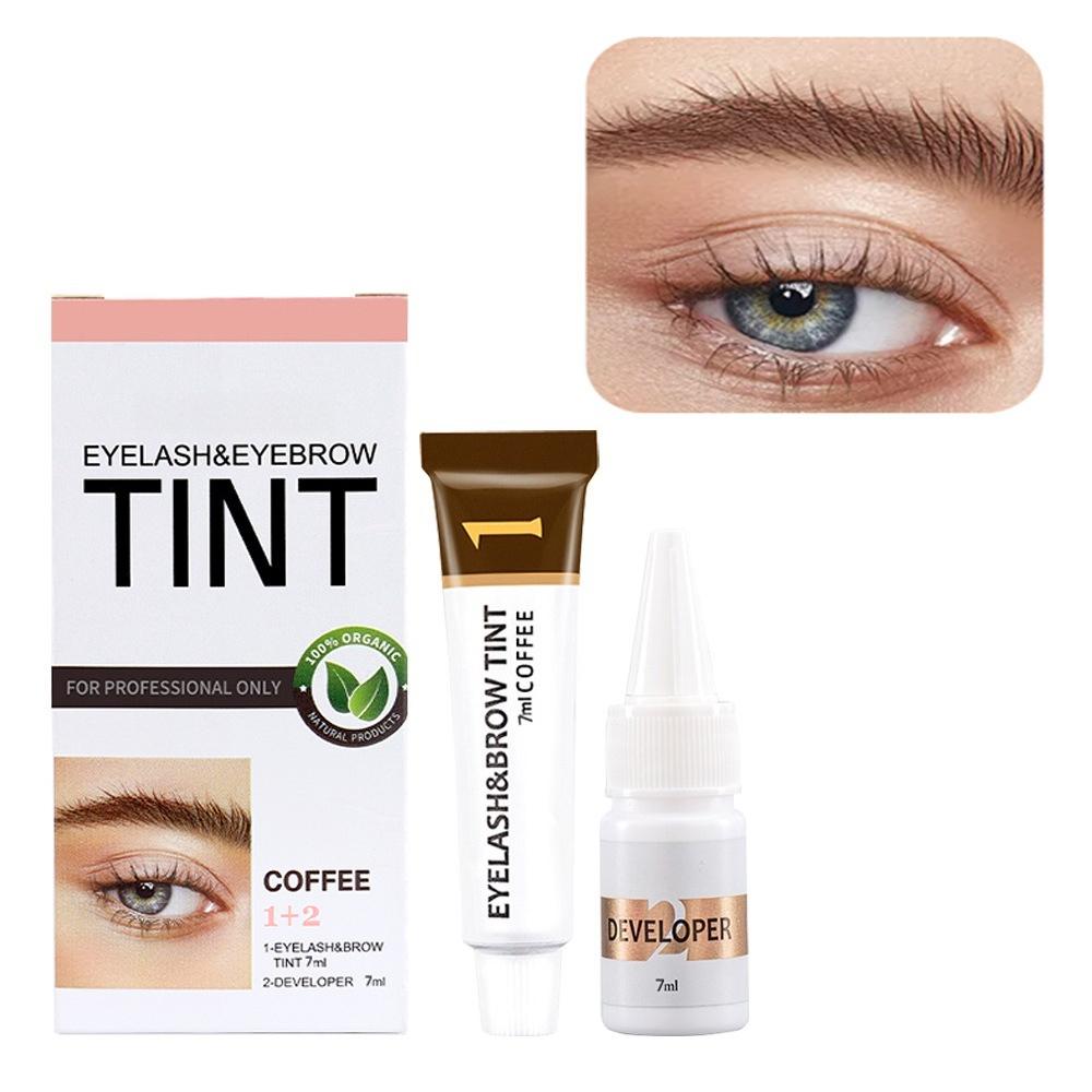1 НАБОР Набор для окрашивания бровей Краска для бровей Wild Eyebrow Dye Водостойкая, устойчивая к поту, быстросохнущая крем-краска для бровей