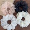 Retro Lace Flower Edging Multilayer Hair Scrunchies Womens Romance Headbands Girls Sweet Head Rope Female Fashion Party Hair Tie