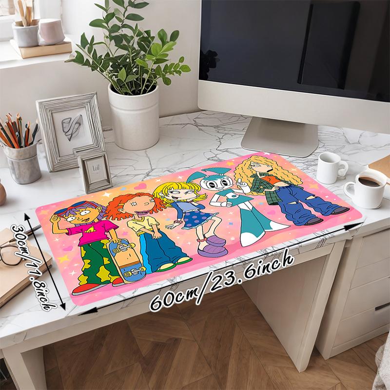 1Pc Friendship Through Ages Gaming Mouse Pad Keyboard Desk Mat Non-slip Rubber Lock Edge Waterproof Computer Mousepad for Office Home Decor Y1606